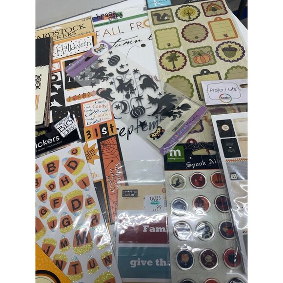 Halloween & Fall Scrapbooking Planner Card Making Sticker Set - Picture 4 of 7